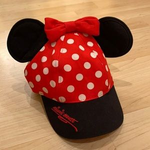 Disney Parks Minnie Mouse Kids Baseball Hat